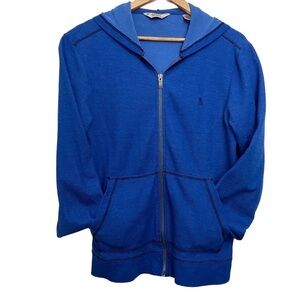 Original Penguin wear zip up jacket blue men fleece sports casual sweater Small